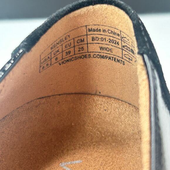 Vionic Kensley Patent Leather Loafer Slip On Black H9623L2001 Women's 8.5 W NWB - Picture 9 of 10